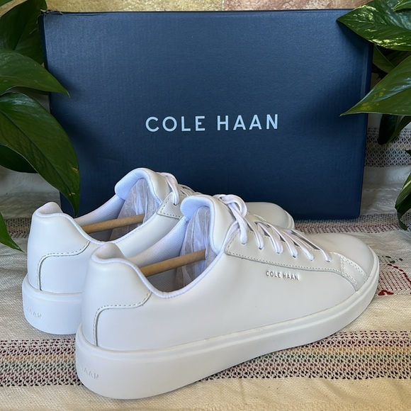 NEW Cole Haan Women’s Leather GC Daily White Lace Sneaker Tennis Shoes, Size 7 - Picture 9 of 16